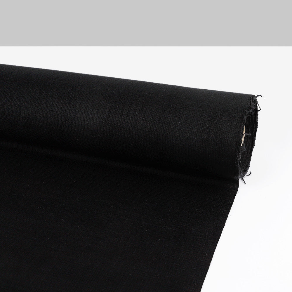Drill Backed Cotton Tweed - Black
