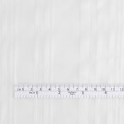 Twill Stripe Sheer Silk - White