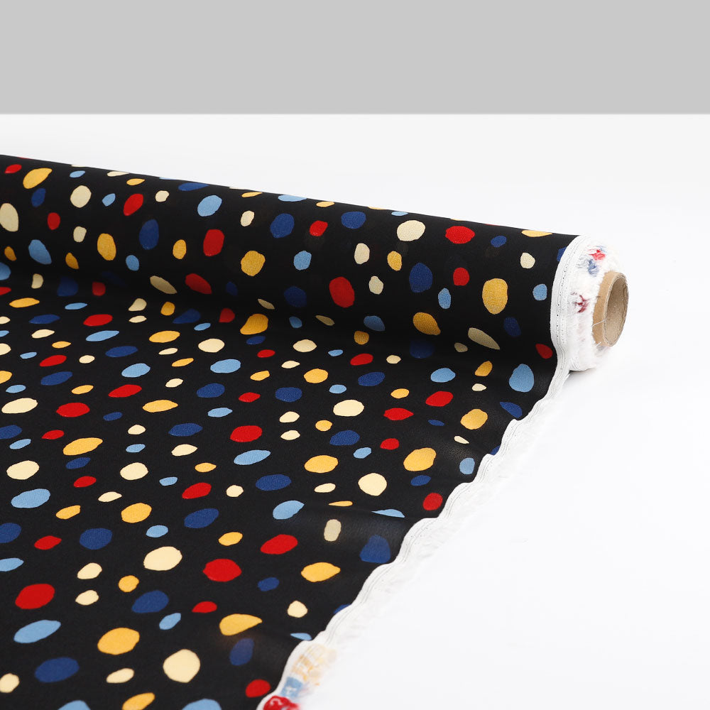 Painted Spots Viscose Georgette - Primary