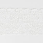 Wide French Stretch Lace Trim - Ivory