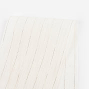 Metallic Pinstripe Cotton Crinkle Gauze - Ivory / Gold