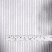 Small Stripe Cotton Shirting - Black / White