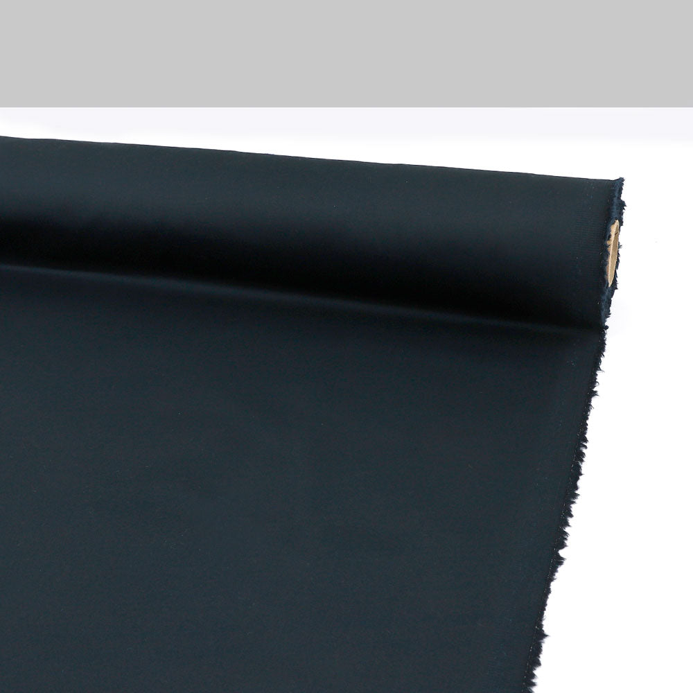 Stretch Cotton Sateen - Dark Navy